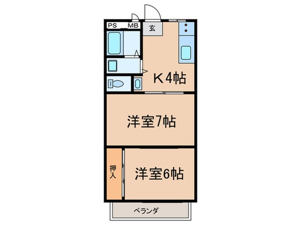 ファミール河上　１の物件間取画像